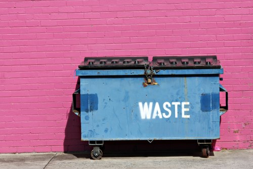 Construction site in Maida Vale with an approved skip placement
