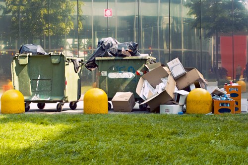 Residential skip in Maida Vale yard