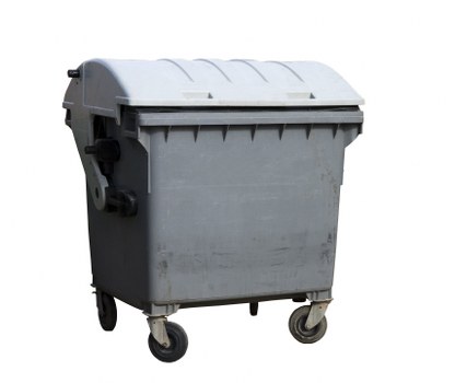 Heavy-duty enclosed skip for large waste disposal